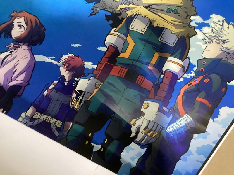 Condition photo showing Good Condition for my hero academia: season 7 - group key art wall poster, 19l" x 13w", premium unframed version premium unframed version 19"l x 13"w