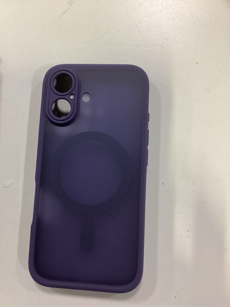 Condition photo showing Good Condition for TOCOL Magnetic for 16 Midnight Purple Case, Upgraded Full Camera Protection, Compatible with Magsafe, Drop Protection, Translucent Matte Back Bumper Phone Cover 6.1-Inch (Midnight Purple) iPhone 16 Midnight Purple