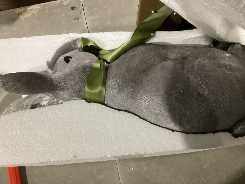 Condition photo showing Good Condition for Similar  to photo Design Toscano QM200681 Hopper the Bunny Standing Rabbit Indoor/Outdoor Garden Statue, 6 Inches Wide, 11 Inches Tall, Handcast Polyresin, Full Color Finish