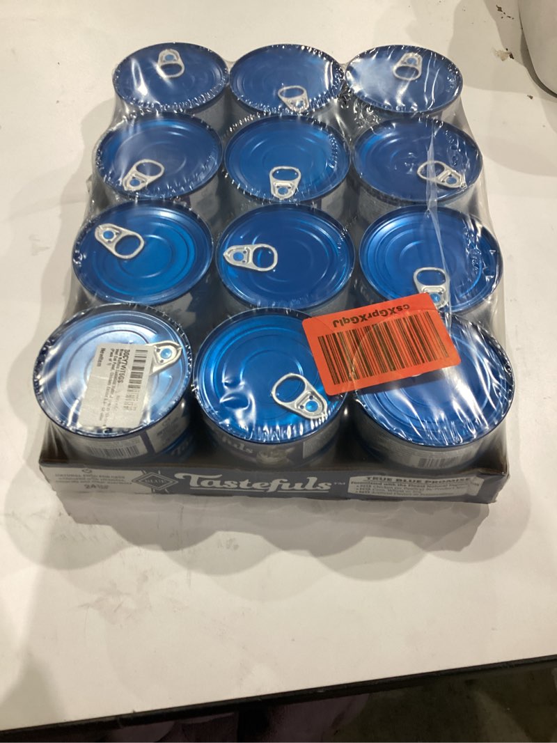 Condition photo showing New/Like New for Best by ( April 30,2028)Blue Buffalo Tastefuls Natural Tender Morsels Wet Cat Food, Chicken Entrée 5.5-oz cans (Pack of 24)