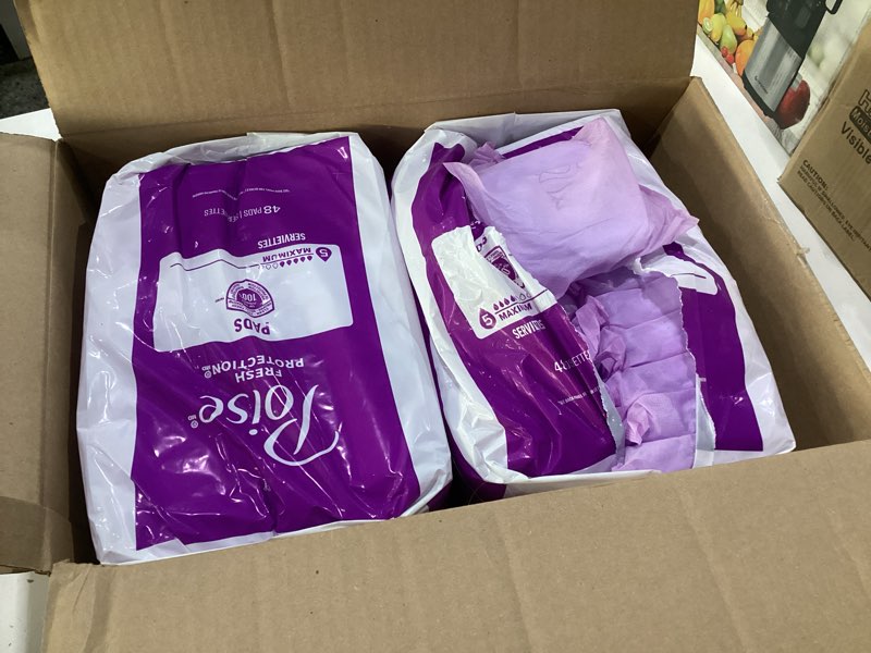 Condition photo showing As Is for amazon basics maximum absorbency incontinence underwear for women, disposable postpartum, bladder leak protection, odor control, soft, medium, lavender, 60 count (3 packs of 20) medium 60.0
