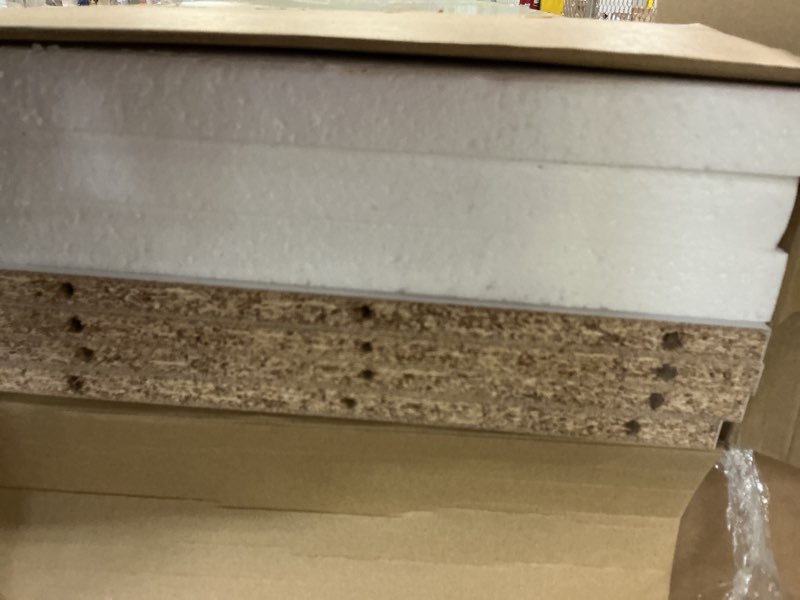 Condition photo showing As Is for closetmaid brightwood 5-ft to 10-ft w x 6.85-ft h white solid shelving wood closet system