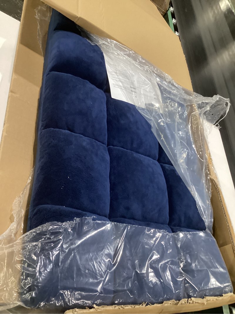 Condition photo showing As Is for amazon basics adjustable 14-position memory foam floor chair with back support, portable, 41.3"d x 21.3"w x 6"h, navy