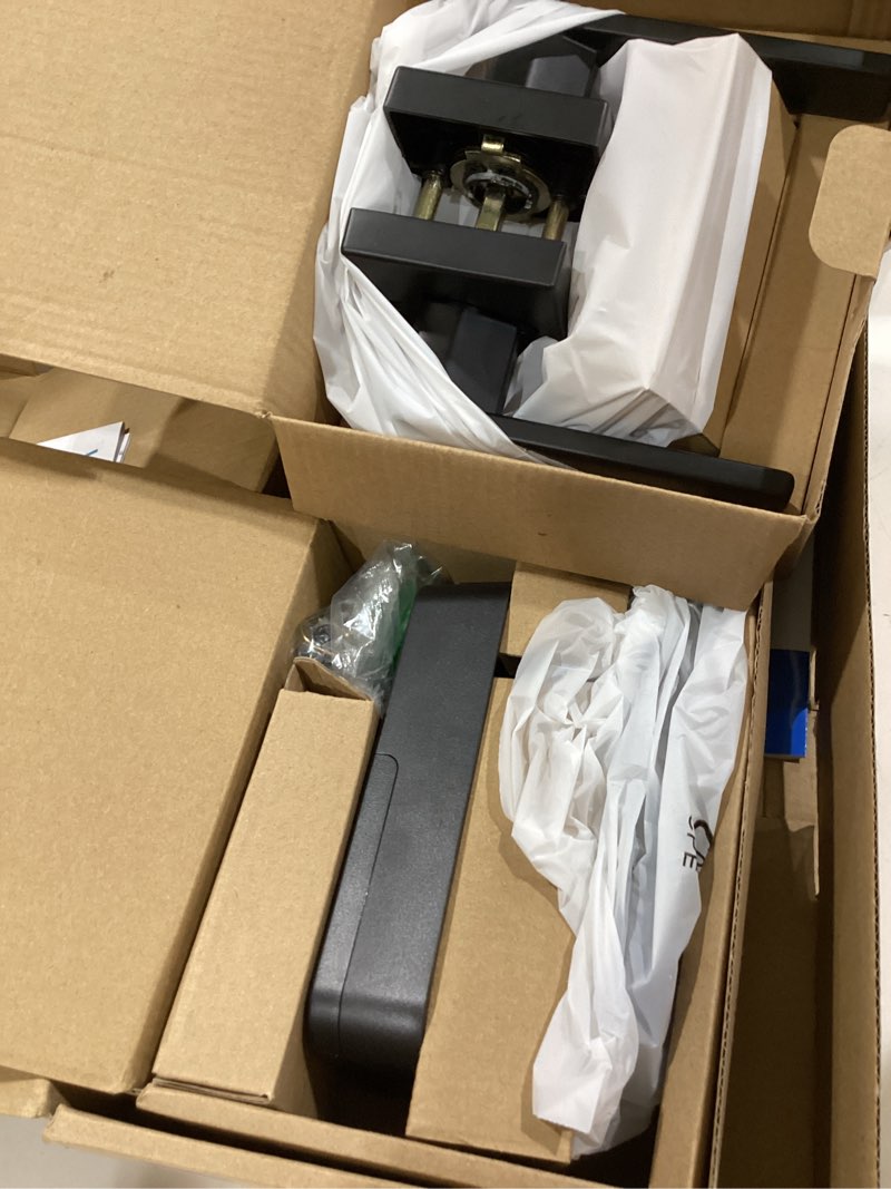 Condition photo showing Good Condition for veise keyless entry door lock with 2 lever handles, electronic backlit keypad deadbolt set for front door, smart digital, anti-peeping & one-time code, auto-lock, easy installation, matte black