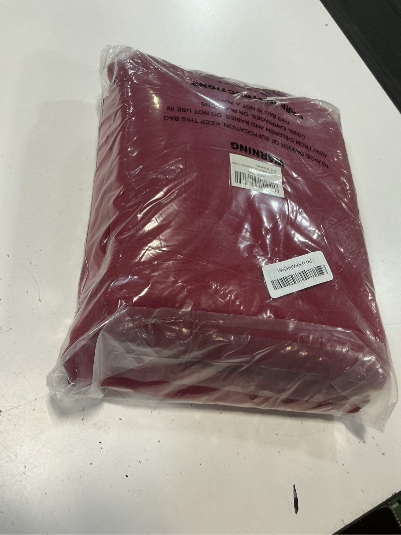 Condition photo showing New/Like New for lemomo blackout curtains 66 x 95 inch/red curtains set of 2 panels/thermal insulated room darkening bedroom curtains red 66"w x 95"l (pack of 2)