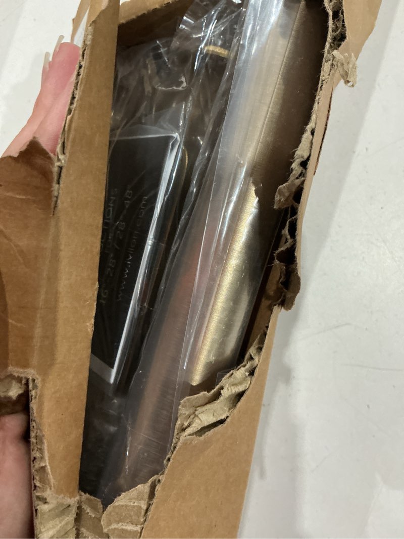 Condition photo showing Good Condition for ivilon drapery window curtain rod - end cap style design 1 inch pole. 28 to 48 inch color warm gold 28 to 48 in.