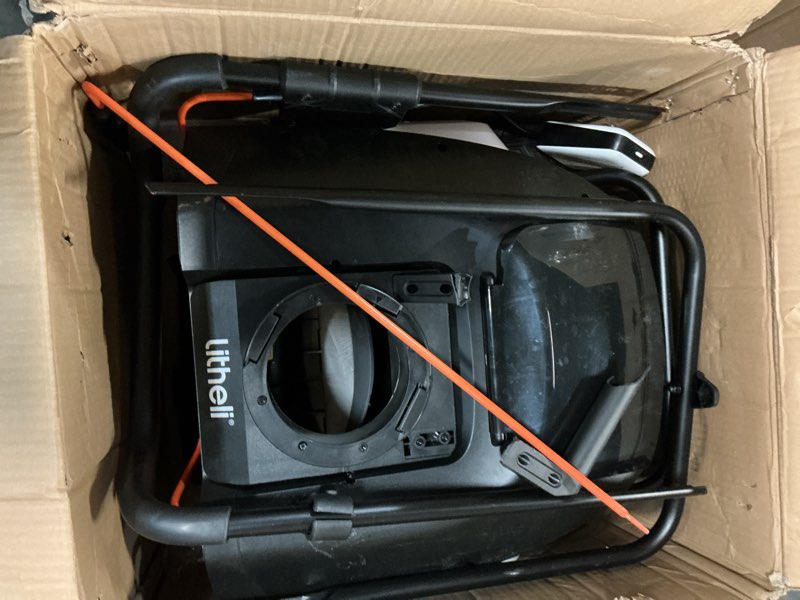 Condition photo showing As Is for Litheli 2x20V Battery Powered Cordless Snow Blower, 20'' Brushless Electric Snow Thrower with Wheels, LED Lights, 180° Chute, Powerful Snow Removal Kit with 4.0Ah Battery U20 Snow Blower