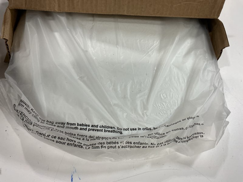 Condition photo showing As Is for little2big toilet seat with built-in potty training seat, slow close, durable plastic, made in usa, round, white