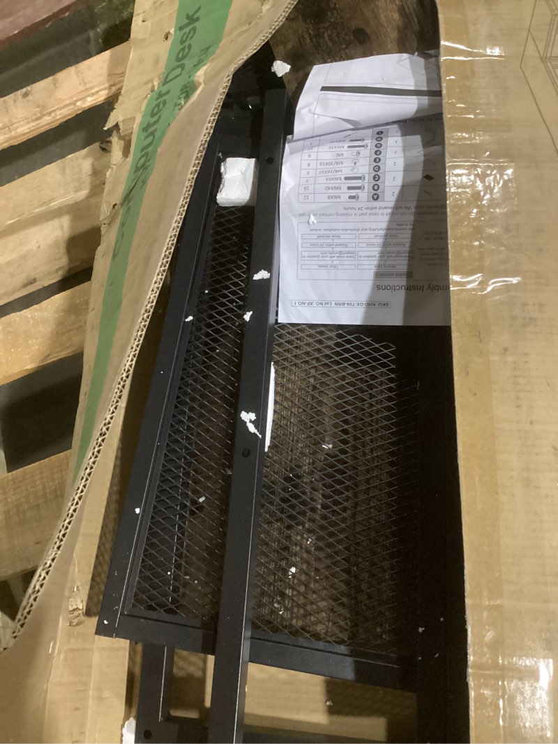 Condition photo showing Good Condition for VECELO L Shaped Desk, 49 Inch Computer Gaming Study Writing Table, Home Office Workstation with Storage Shelves & Bag Brown