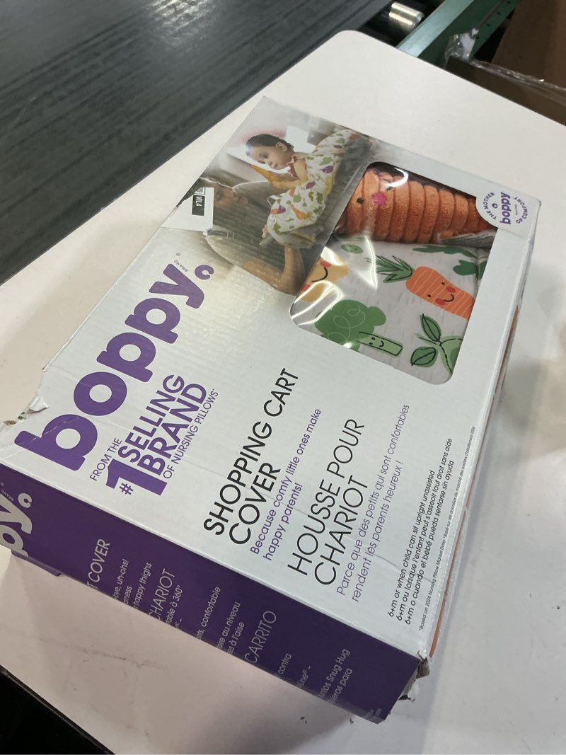 Condition photo showing Good Condition for boppy shopping cart cover for baby - 360° coverage cart cover for babies with safety harness, toy tether, one-hand placement, machine-washable, 6 month & up - multicolor farmer's market