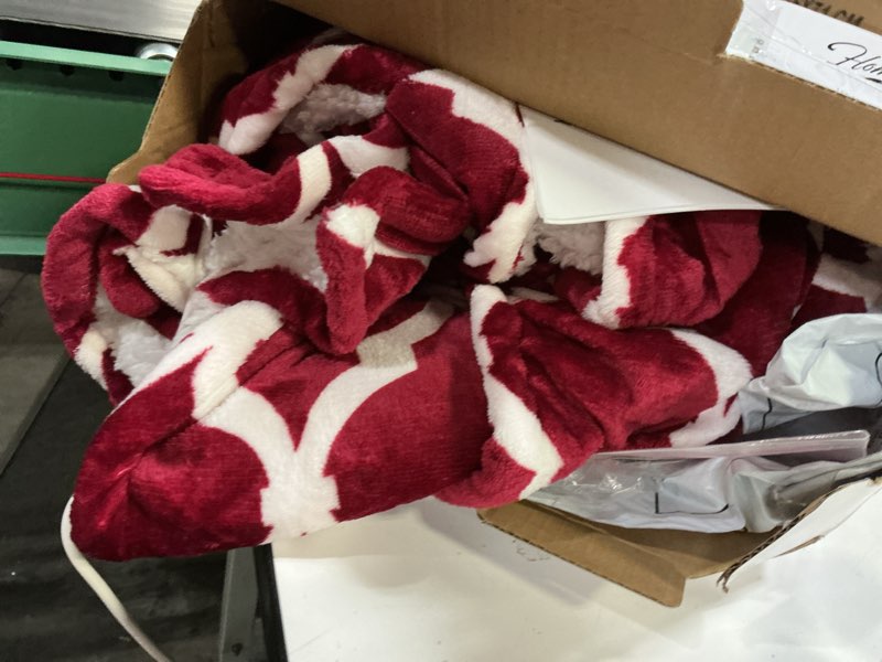 Condition photo showing Good Condition for Homemate Heated Blanket Electric Full Size - 72“x84“ Heating Blanket with 10 Fast Heat Levels 8 Hours Auto Off Ultra Soft Cozy Flannel Over-Heated Protection ETL Certification Keep Warming in Home Red Geometry 72"x84"Inch