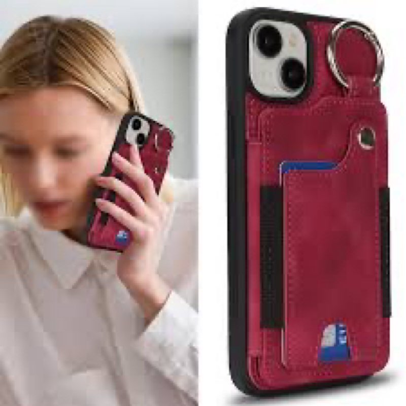 ONETOP Compatible with iPhone 14 Wallet Case with Card Holder, PU Leather Kickstand Card Slots Case,