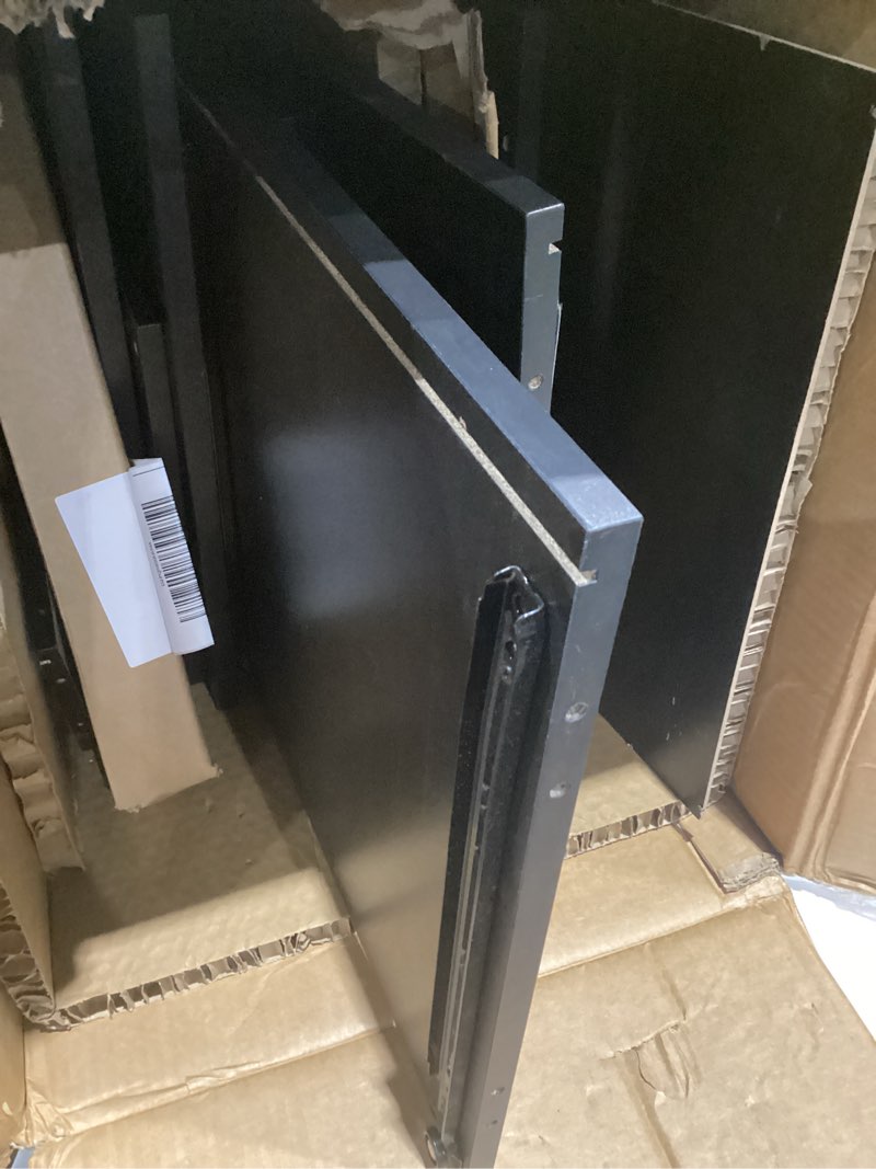 Condition photo showing As Is for vasagle 2-drawer file cabinet, small rolling filing cabinet for home office, printer stand, for a4, letter-size documents, 15.7 x 16.5 x 27.6 inches, ink black uofc040b16 classic ink black