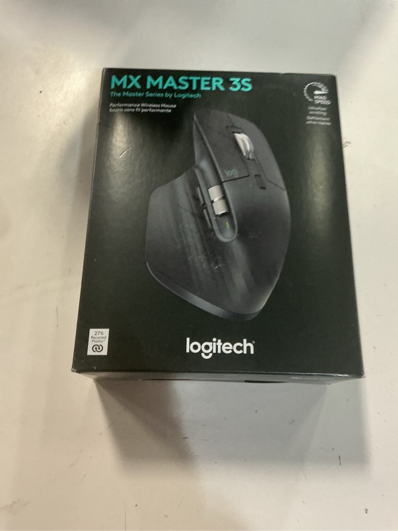 Condition photo showing New/Like New for Logitech MX Master 3S Wireless Mouse Standard Edition with Logi Bolt USB Receiver, Ultra-fast Scrolling, Ergo, 8K DPI, Track on Glass, Quiet Clicks, USB-C, Bluetooth, Windows, Linux, Chrome - Graphite Graphite Mouse w. USB Receiver