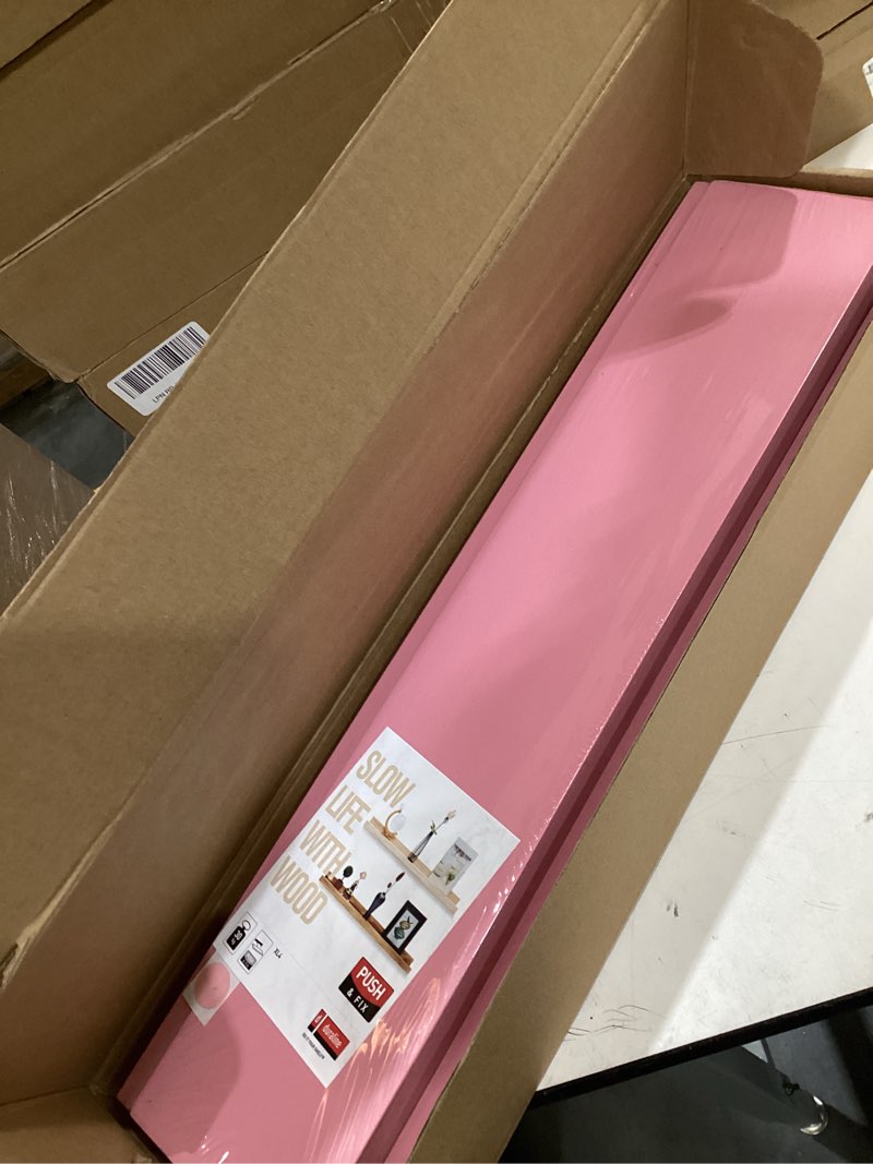 Condition photo showing Good Condition for mbyd 24 inches floating bookshelf for kids, pink nursery book shelves, wall bookshelf for kids, hanging bookshelves for kids room, baby book shelf for kids room, living room, kitchen