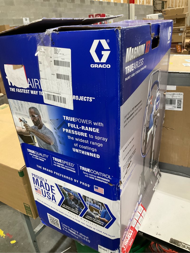 Condition photo showing As Is for Graco Magnum 262805 X7 Cart Airless Paint Sprayer, Gray Magnum X7 Airless Paint Sprayer