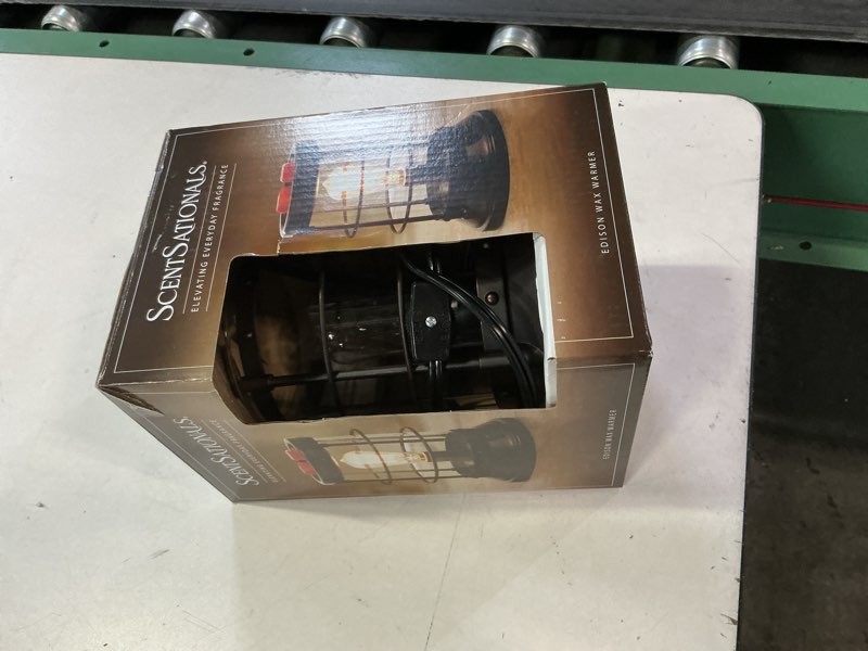 Condition photo showing As Is for scentsationals wax melt warmer  wax warmer for scented wax melts - edison collection bronze - candle wax melter for fragrance cubes and tarts