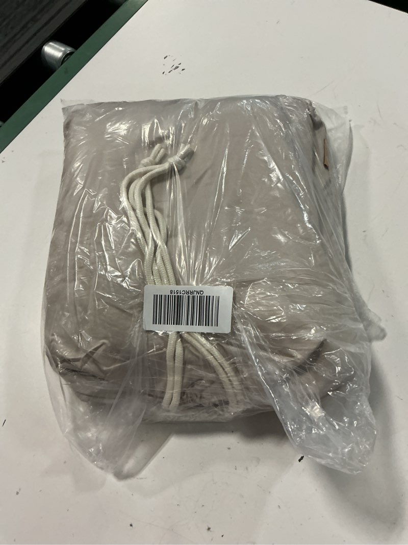 Condition photo showing As Is for quince bamboo sheet set, queen, sand