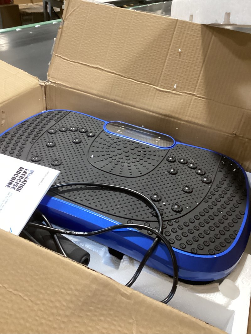 Condition photo showing Good Condition for AXV Vibration Plate Fitness Platform Exercise Machine Vibrating Shaking Full Body Shaker Workout Vibrate Stand Shake Board Sport Gym for Weight Loss Fat Burner for Women Men SLIM-BLUE