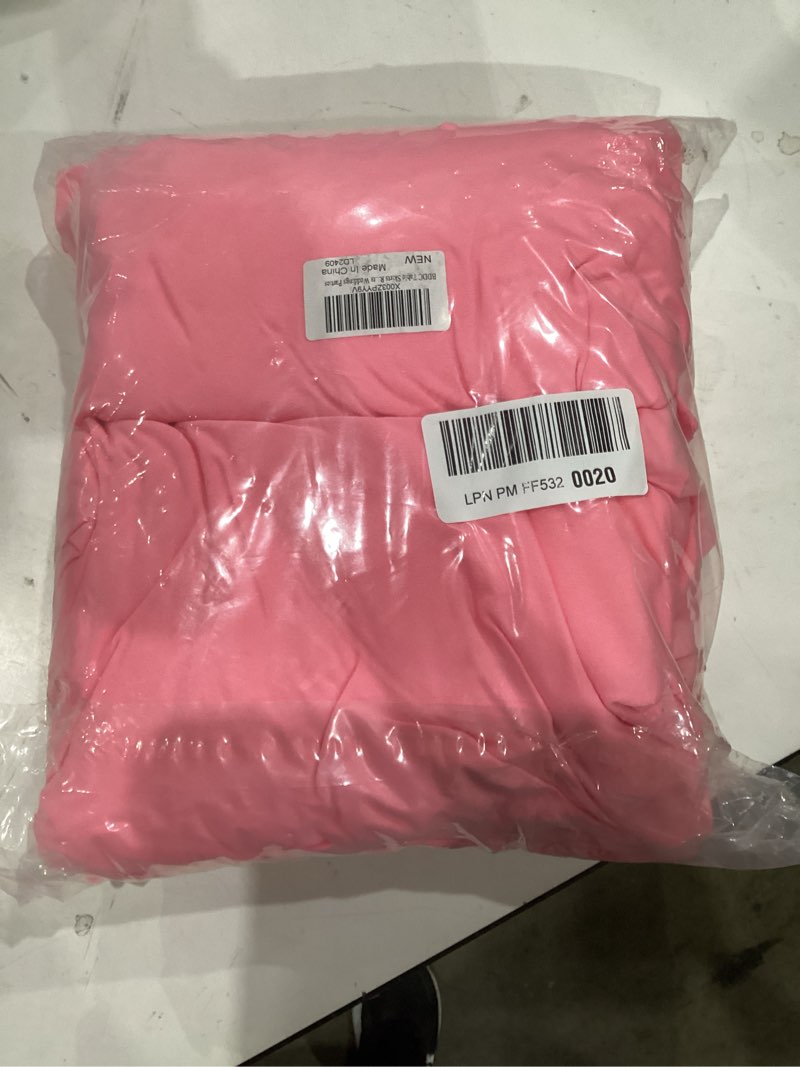 Condition photo showing As Is for Table Skirt for 4 Foot Tables - 2 Pack One-Piece Pink Tablecloths and Skirt, Wrinkle Resistant Ruffles Elastic Cover for Banquets, Weddings, Events, Parties Pink 48" x 30" (Rectangular) 2Pack