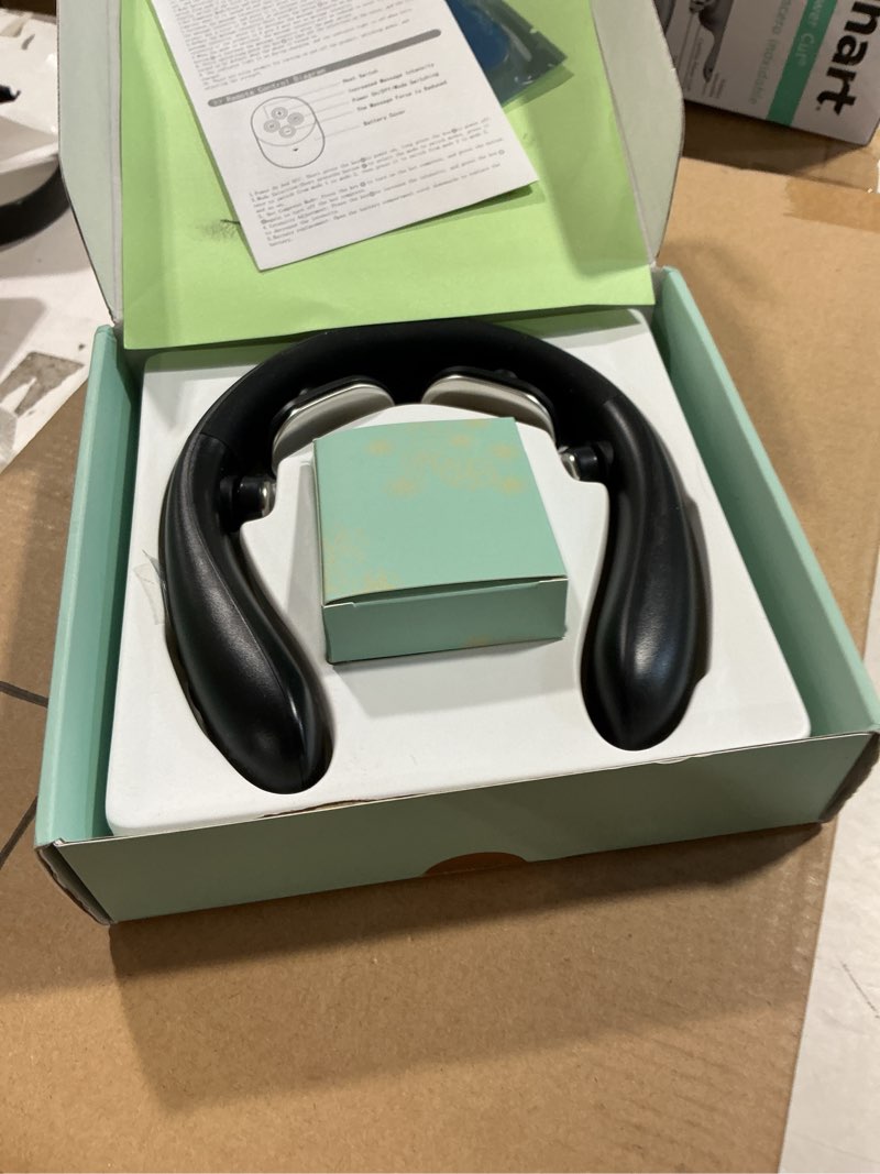 Condition photo showing Good Condition for similiar product not like stock photoelectric neck massager with heat neck massager for pain relief deep tissue, 10 modes and 16 intensity?portable and adjustable?purple?