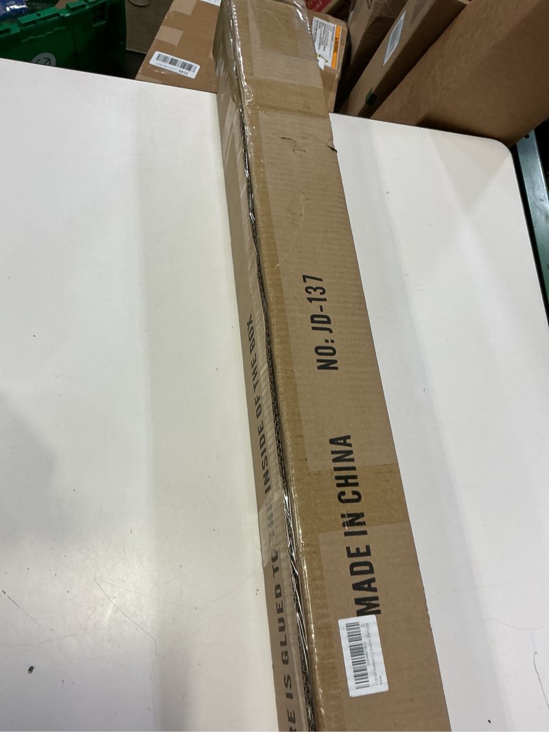 Condition photo showing New/Like New for 1 1/8 inch diameter curtain rods, 144-240” telescoping large single window drapery rod heavy duty with adjustable modern brackets, warm gold warm gold 144-240"