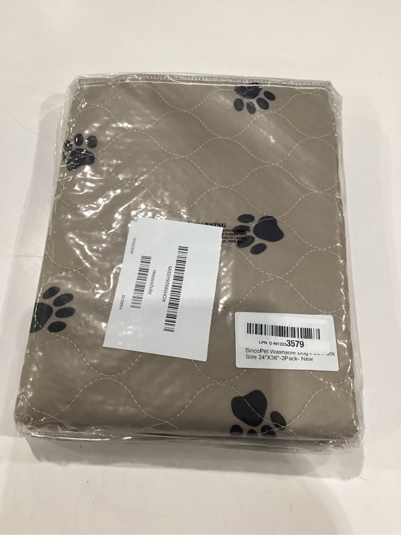 Condition photo showing New/Like New for washable dog pee pads with puppy grooming gloves,puppy pads,reusable pet training pads,large dog pee pad,waterproof pet pads for dog bed mat,super absorbing whelping pads 24x36 inch (pack of 2)