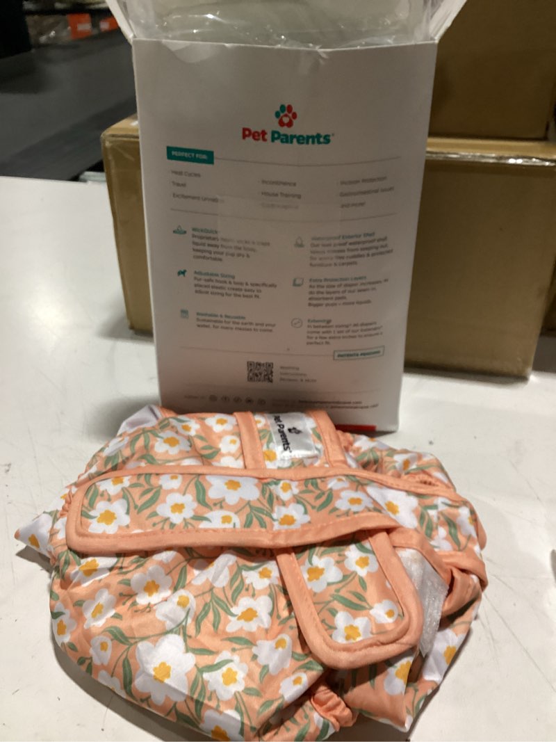 Condition photo showing Good Condition for Pet Parents® Washable Dog Diapers (3pack) + Extendrs® of Durable Doggie Diapers, Premium Dog Diapers Female (X-Large, Daisy) Daisy X-Large (26-35")