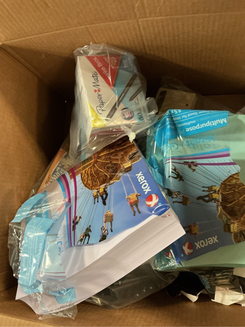 variety of office supplies