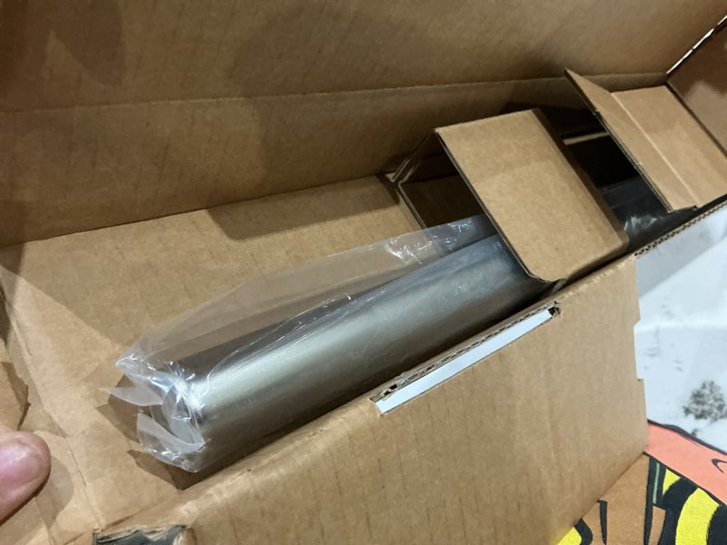 Condition photo showing New/Like New for ivilon drapery window curtain rod - knob design, 1 inch rod, 28 to 48 inch. satin nickel 28" to 48" satin nickel