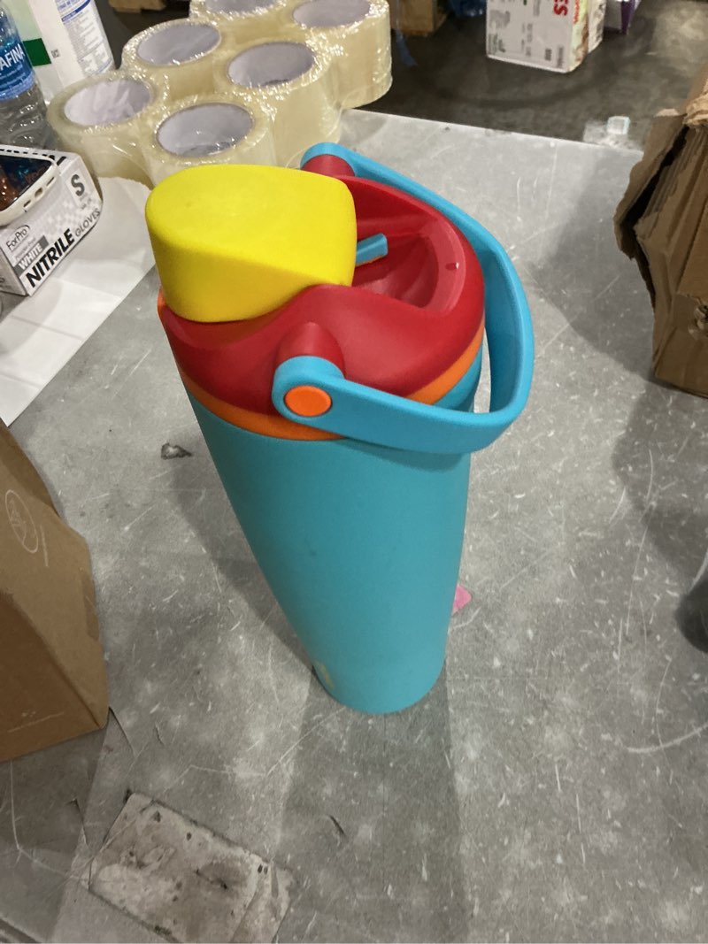 Condition photo showing Good Condition for owala freesip sway insulated stainless steel water bottle with two-way spout, built-in straw and bucket handle, made for travel, school, and sports, 40oz, bpa free, leak proof, summer sweetness summer sweetness 40 ounces