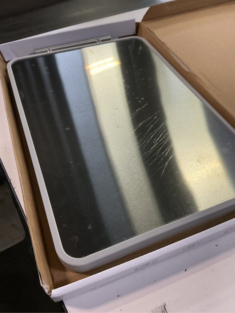 Condition photo showing As Is for titanium cutting boards for kitchen,ebony wood cutting board,double sided metal chopping board with handle and juice groove, idea kitchen appliances for meat and charcuterie