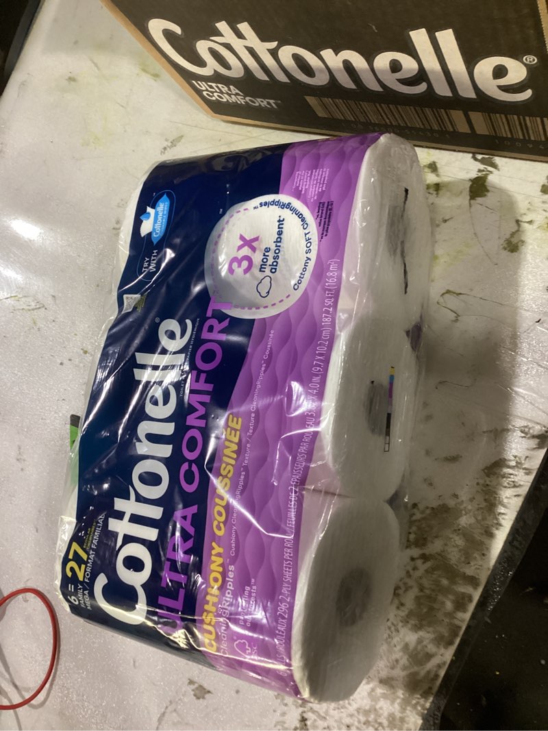 Condition photo showing New/Like New for Cottonelle Ultra Comfort Toilet Paper with Cushiony CleaningRipples Texture, Strong Bath Tissue, 24 Family Mega Rolls = 108 Regular Rolls (4 Packs of 6)
