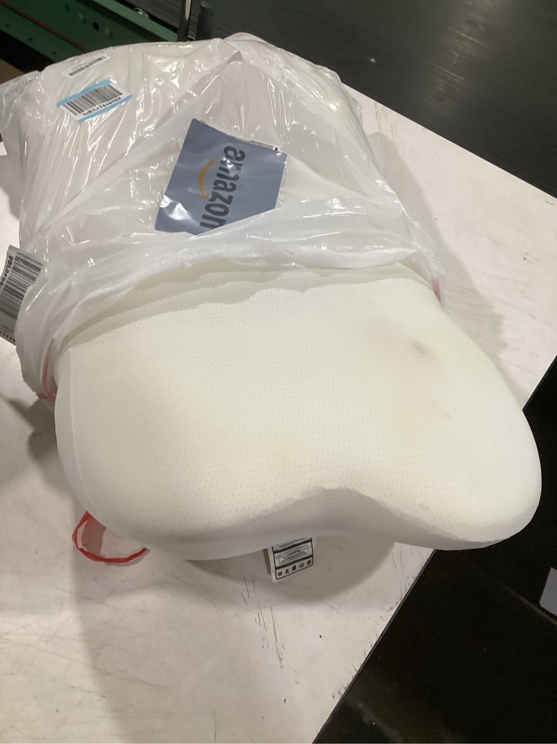 Condition photo showing Good Condition for mellow cloudalign memory foam pillow for neck & shoulder support, dual height ergonomic cervical pillow for side back & stomach sleepers, contoured orthopedic bed pillow with washable cover, standard