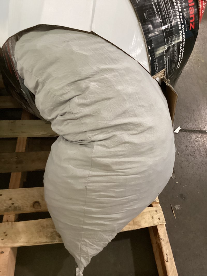 Gray bed comforter (product info unknown)
