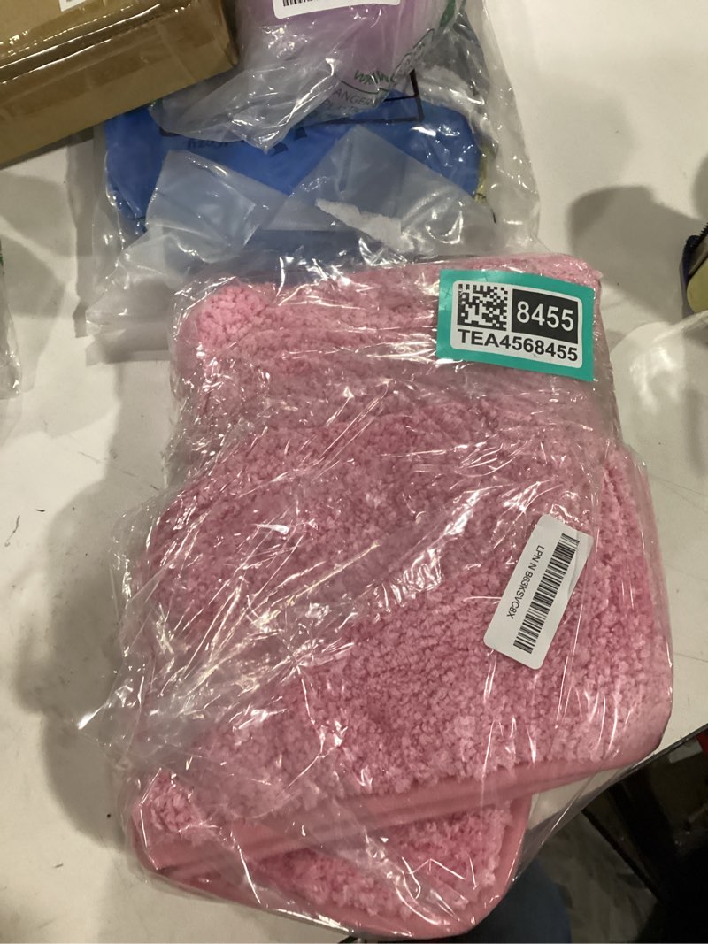 Condition photo showing Good Condition for lyrow pink bow bath mat for bathroom, 20"x32" cute coquette 3d pink bow rug extra soft absorbent microfiber bath rug, non-slip tpr back, washable plush shaggy mat for floor bathtub shower bedroom sink