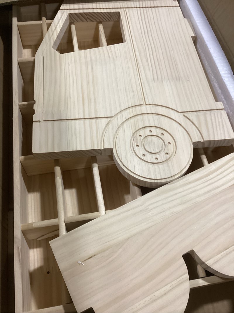 Condition photo showing As Is for Wood Toy Car Display Rack, Holds 42 Diecast Cars Model Car Display Case 1/64 Scale Toy Cars Organizer Freestanding or Wall-Mounted Toy Car Storage Cabinet