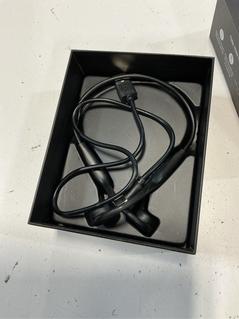 Condition photo showing Good Condition for CPTEA Bone Conduction Headphones, Open Ear, Bluetooth V6.0, IPX5, Sweat Resistant,10Hrs Playtime, Comfortable Fit Sports Wireless Earbuds with Built-in Mic for Running, Gym, Cycling, Outdoor, Black