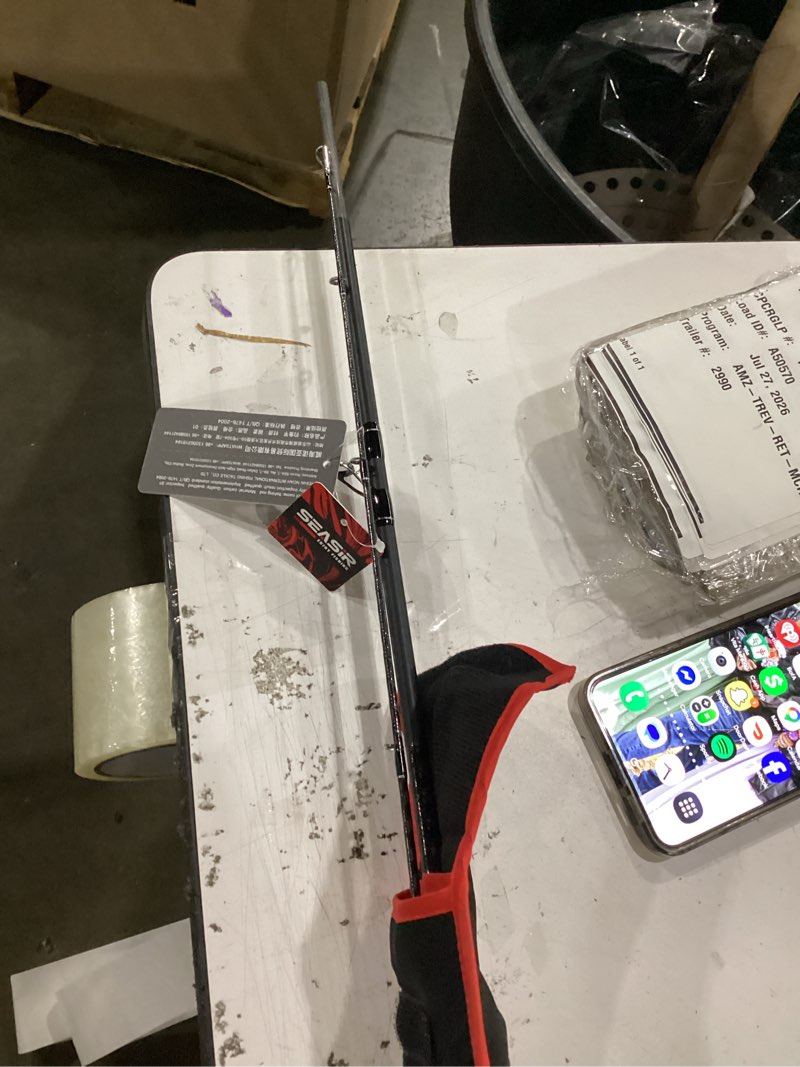 Condition photo showing Good Condition for seasir overcast saltwater fishing rod, 2 piece m/mh, carbon fiber | freshwater spinning rod 6'6/7'6/8'/8'6, 36t carbon fiber, fuji o, bass catfish trout rod b802/2.44m-medium heavy