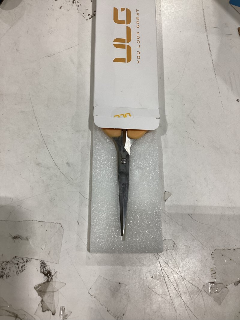 Condition photo showing Good Condition for hair cutting scissors, ulg professional hair scissors 6.5 inch right-hand razor edge barber shears salon hair cutting shears made of japanese stainless steel, hand sharpened silver 9 - silver 6.5 inch right