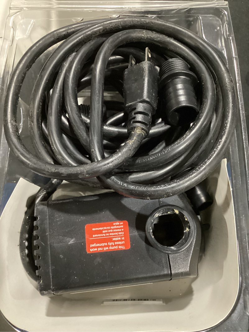 Condition photo showing As Is for smartpond 500-gph submersible fountain pump