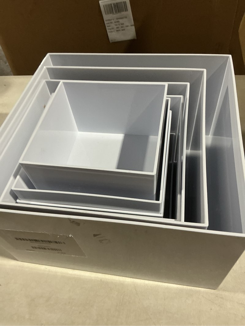 Condition photo showing As Is for Buffet Risers, Dessert Table Display Set, Catering Supplies Buffet Display, 6 Sizes Buffet Risers and Stands for Food Display