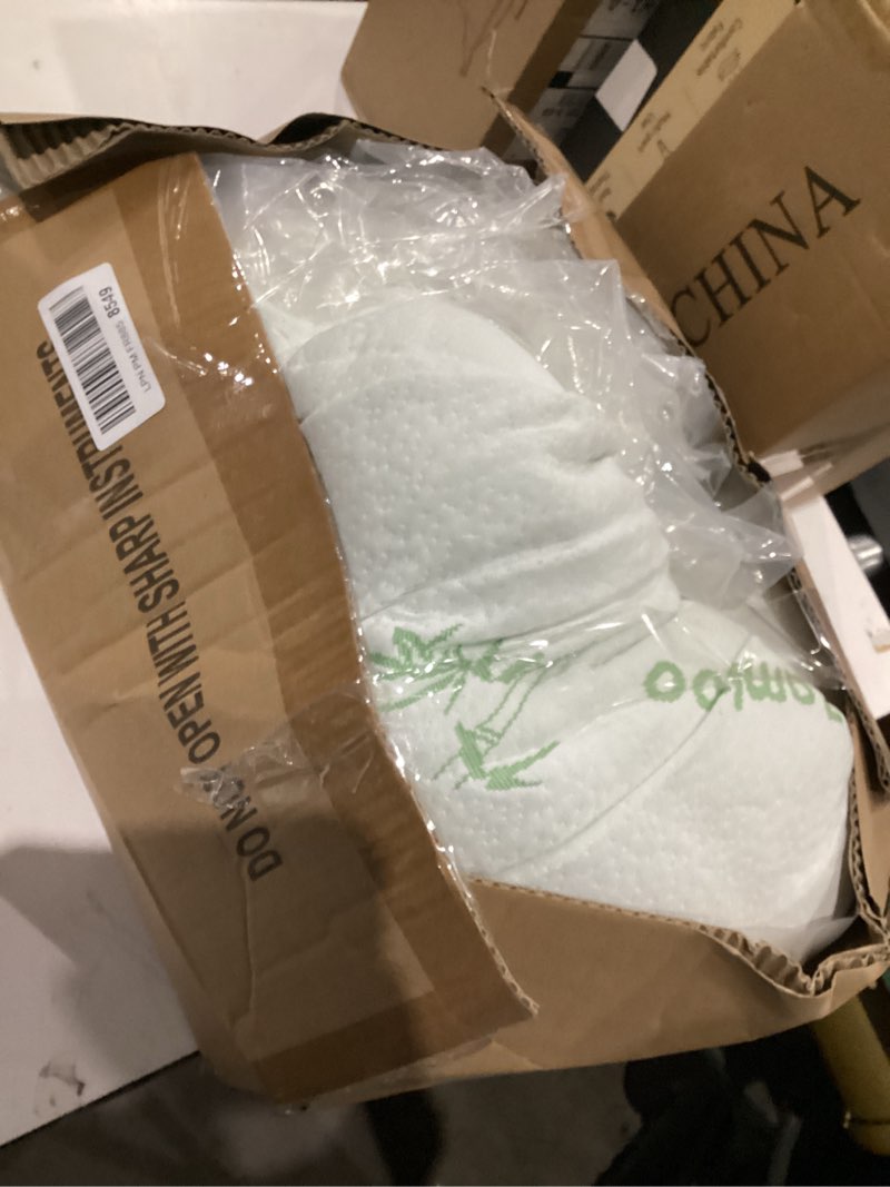 Condition photo showing As Is for Ultra Soft Queen Size Mattress Topper - Viscose Made from Bamboo Pillow Top Mattress Pad for Back Pain Relief - Naturally Cooling for Hot Sleepers, Green Green Queen
