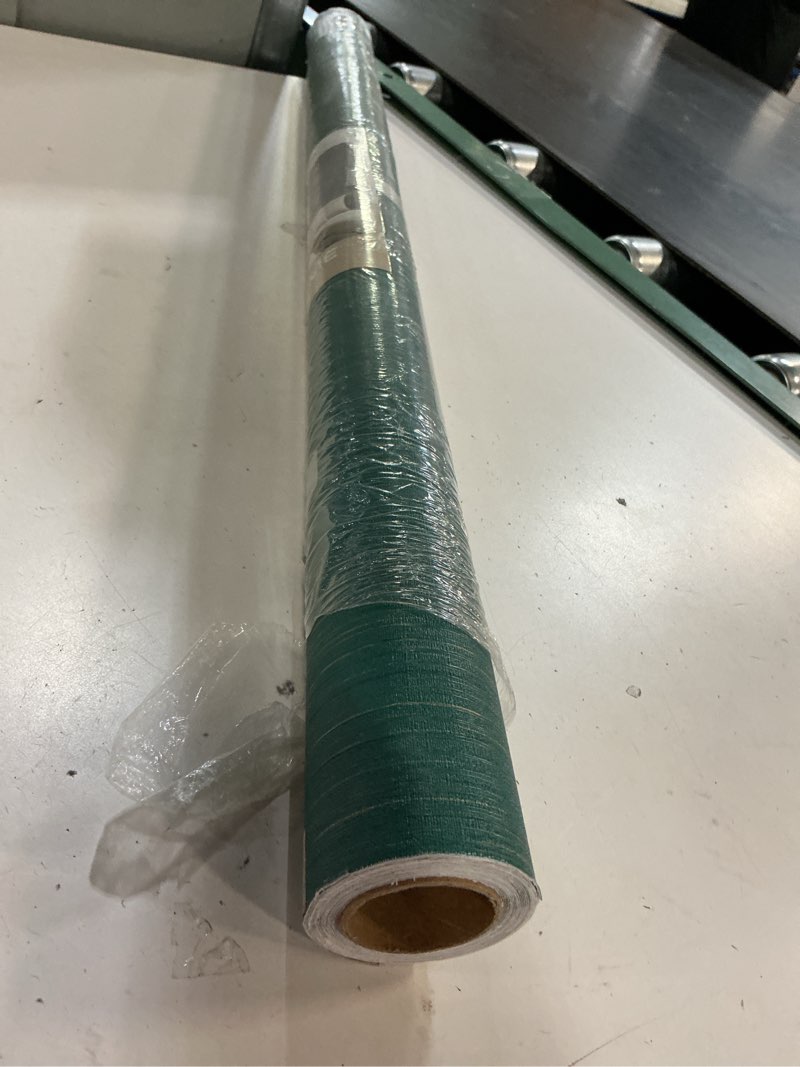 Condition photo showing Good Condition for extra wide 30"x118" teal green faux grasscloth wallpaper peel and stick self adhesive textured fabric linen contact paper removable grass cloth wallpaper for bedroom bathroom living room wall covering 30" x 118"