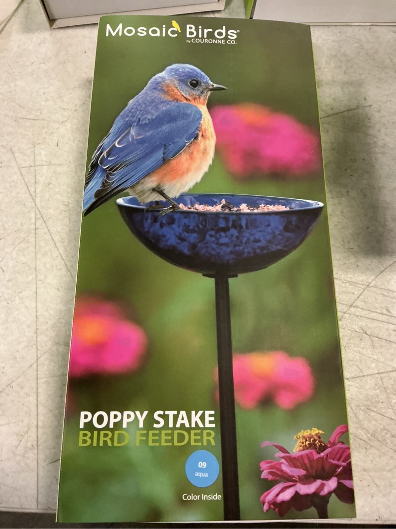 Condition photo showing New/Like New for Couronne COURM38720009 Poppy Stake Feeder Aqua