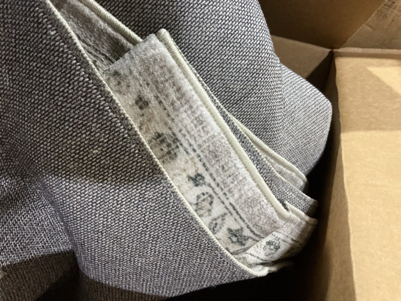 Condition photo showing Good Condition for washable area rugs for living room: 8x10 bedroom area rug boho vintage rugs stain resistant non slip low pile soft lightweight carpet for kitchen dining room farmhouse nursery kids room 8' x 10' (rectangular) brown grey cream