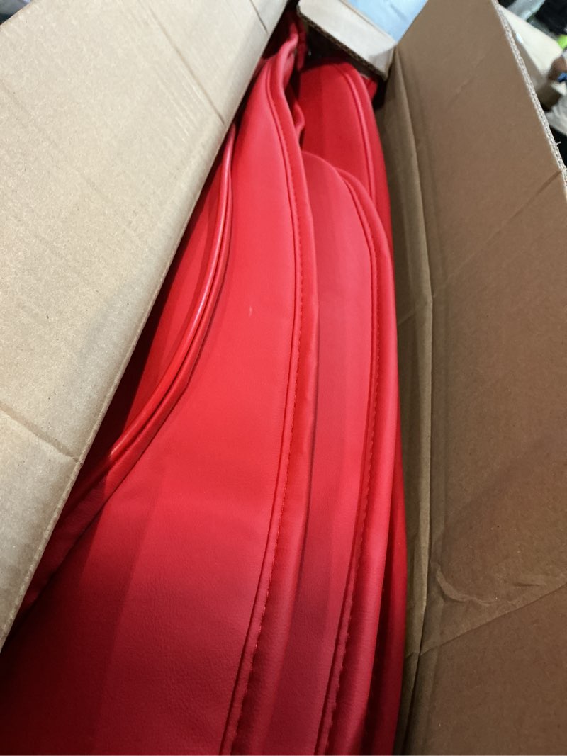 Condition photo showing Good Condition for Car Seat Covers Full Set,Breathable and Waterproof Car Seat Cover,Universal Anti-Slip Car Seat Covers Front Seats Back Seat Cover for Cars SUV Truck Sedan(Style1,5 PCS Full Set,Red) Style1 Red Full Seat