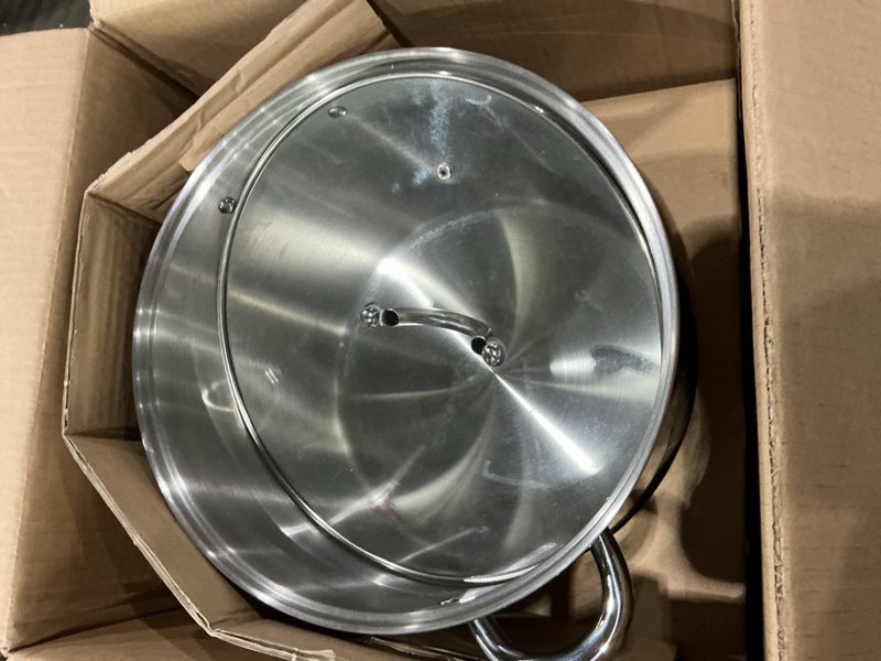 Condition photo showing Good Condition for cook n home stockpot with lid, basics stainless steel soup pot, 16-quart 16 quarts silver