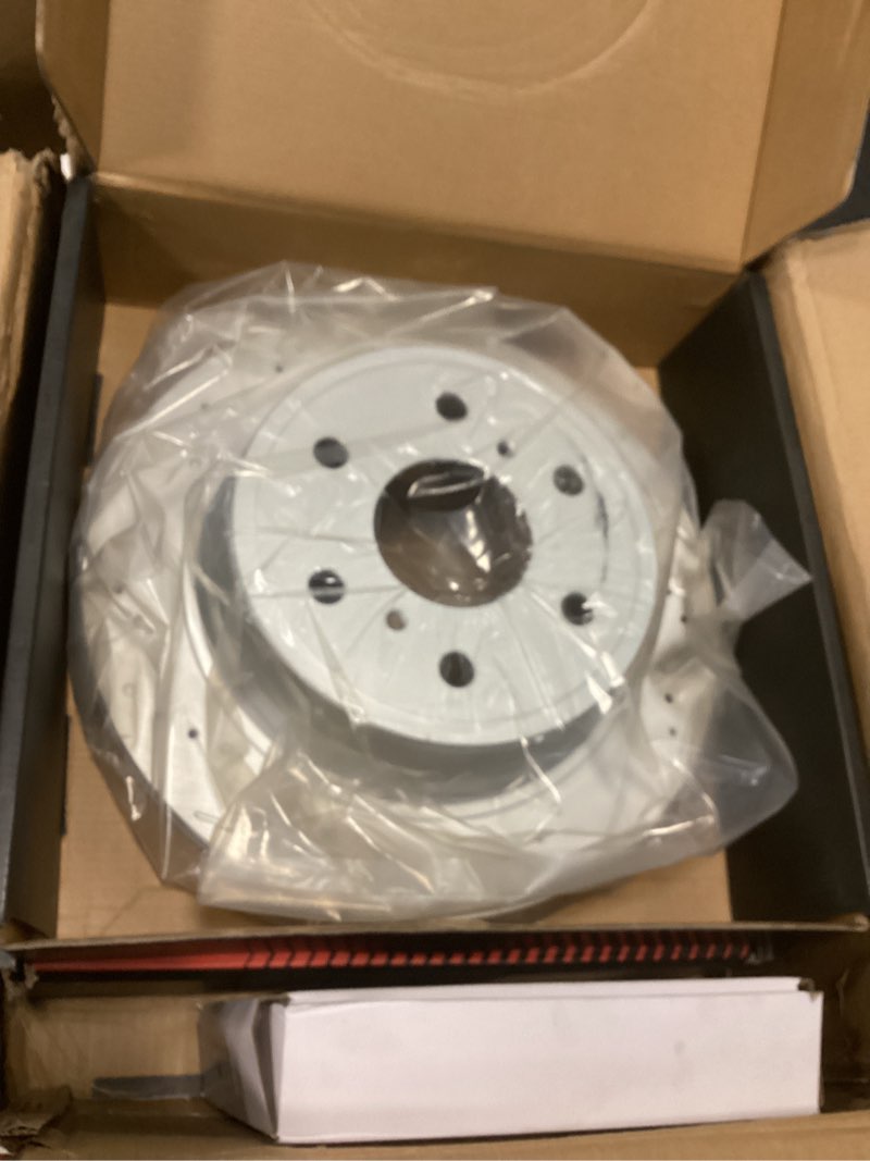 Condition photo showing Good Condition for brake pads and rotors kit rear automotive replacement brake kits compatible with 2007-2013 chevrolet silverado 1500, brakes and rotors 55133 d1194-8312 brake kit geomet 344.7mm?13.6in?