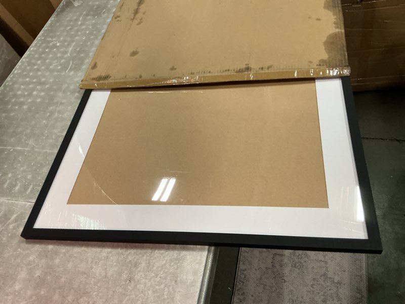 Condition photo showing Good Condition for upsimples 24x34 poster frame, display pictures 20x30 with mat or 24 x 34 without, wall hanging picture frames, black, 1 pack black 24x34